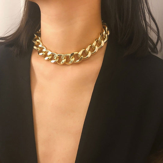 Heavy Metal Chain Choker Necklace - Montfash