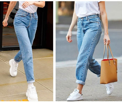 High Waist Mom Jeans - Montfash