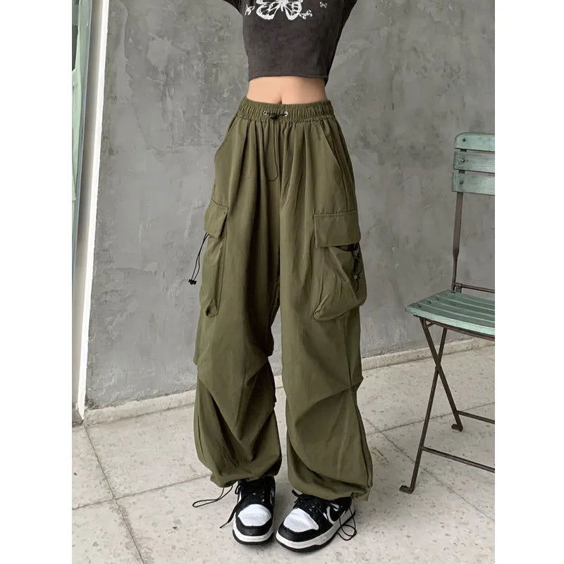 Maya Cargo Parachute Pants - Montfash