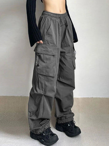 Maya Cargo Parachute Pants - Montfash