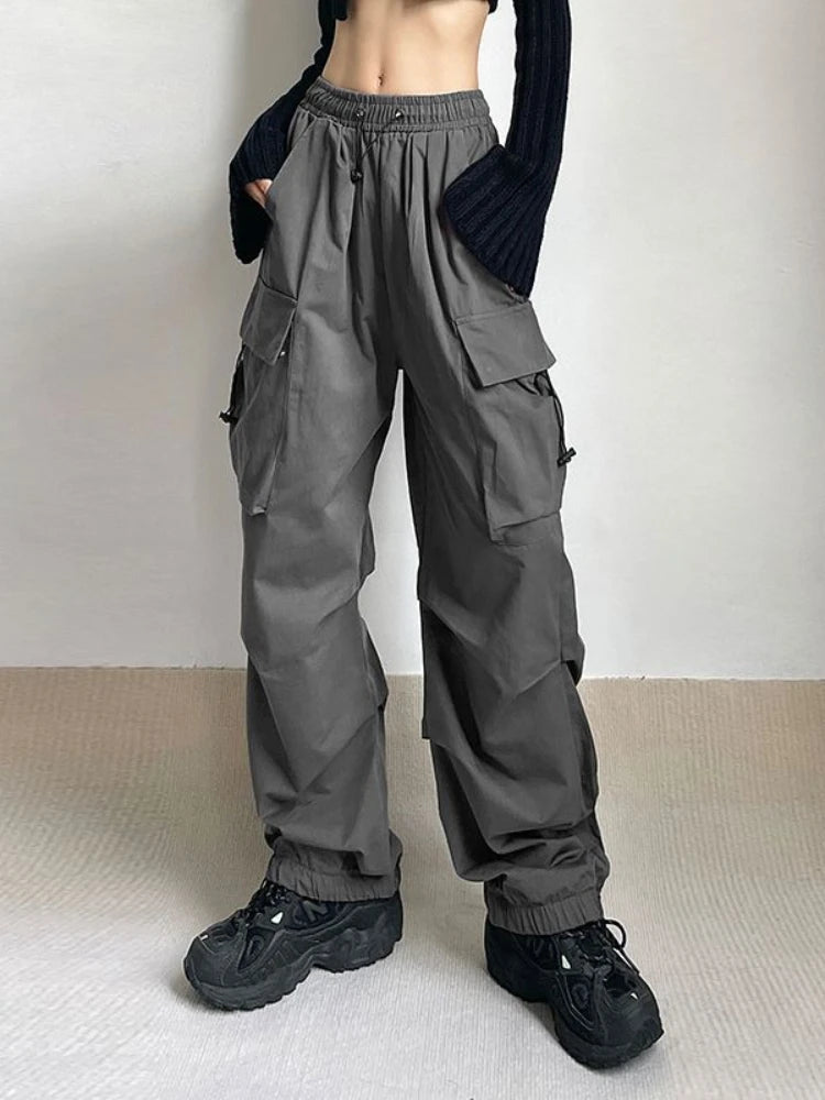 Maya Cargo Parachute Pants - Montfash