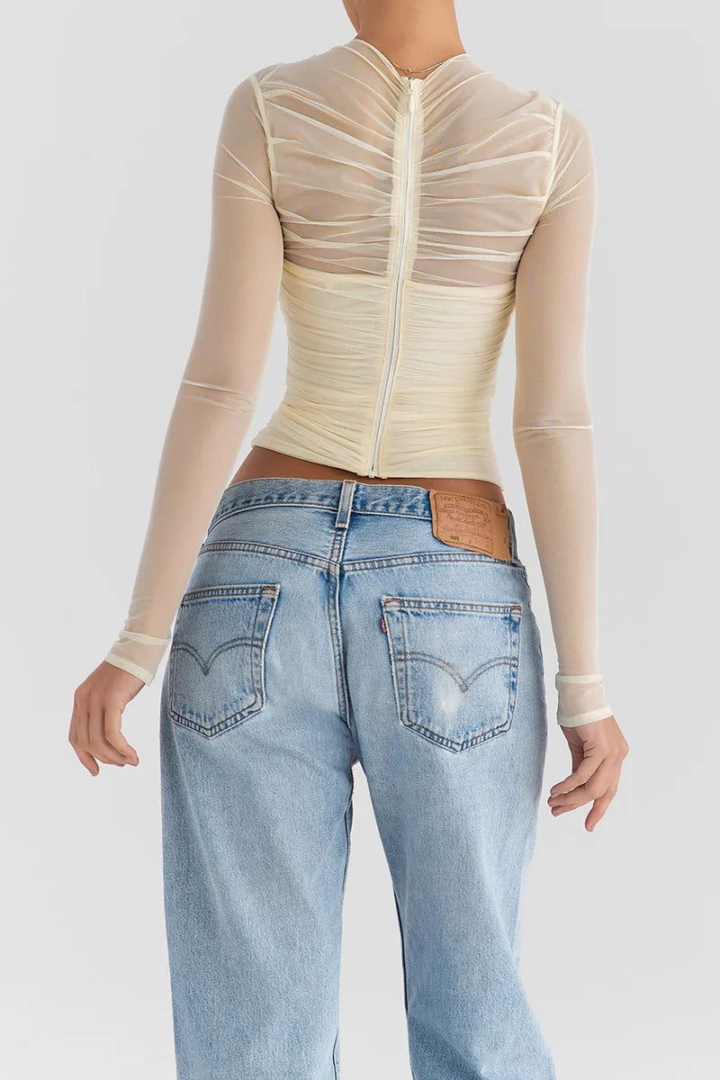 Maya Sheer Mesh Top - Montfash