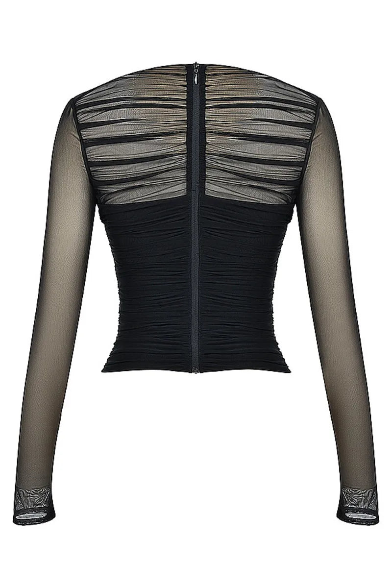 Maya Sheer Mesh Top - Montfash