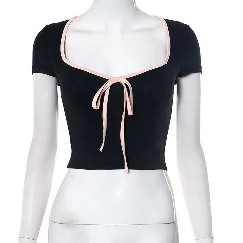 Nina Bow Crop Top - Montfash