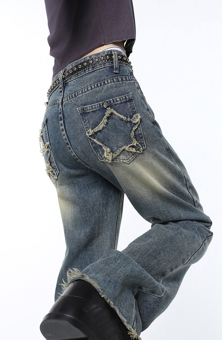 Quinn Star Baggy Jeans - Montfash